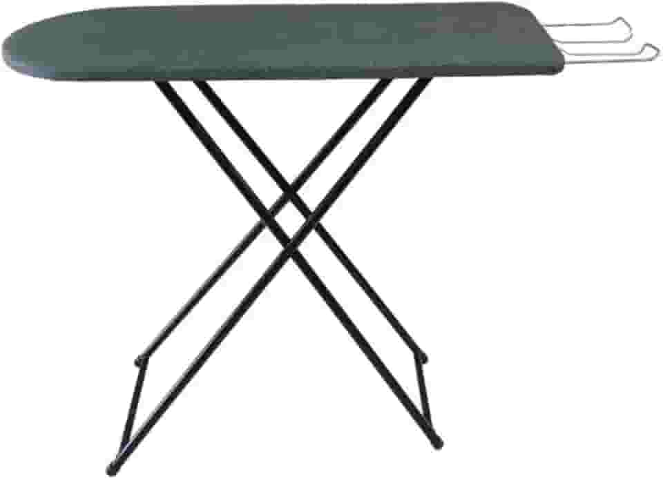 Tábua de Passar Roupa Mesa Porta Ferro Resistente Tradicional Dobrável Com 3 Regulagens (Preto)