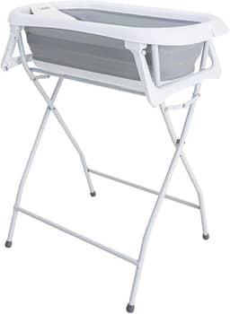 Banheira para Bebê Flex com Suporte cor cinza Kiddo