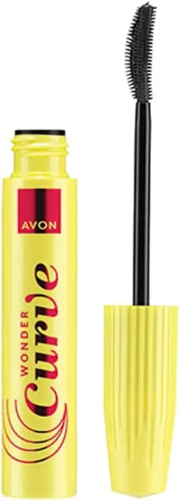 Avon Wonder Curve Máscara para Cílios, Curvatura Máxima e Levantamento, Fórmula com Polímeros e Ceramidas, Aplicador Curvado WonderCurl, 10ml