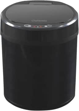 Guimmis, Lixeira com Sensor Automática Preta Aço Inox 6 Litros - USB