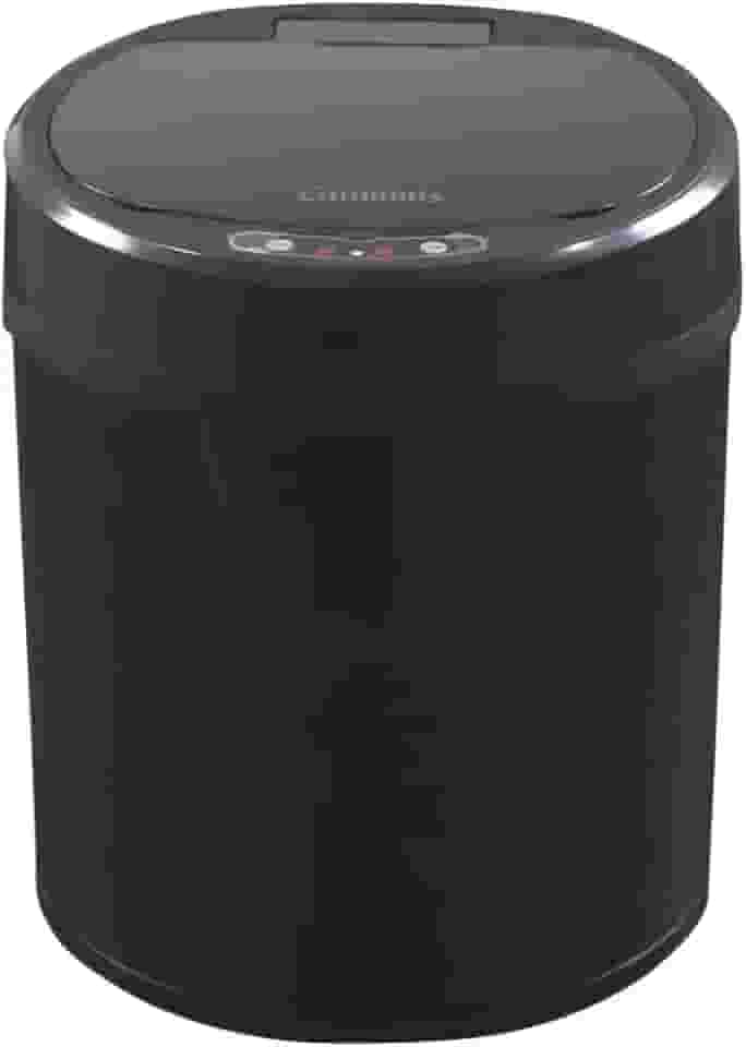 Guimmis, Lixeira com Sensor Automática Preta Aço Inox 6 Litros - USB