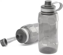 Garrafa De Água 1,5 Litros com Alça de Mão Para Transporte e Tampa Com Anel de Silicone Para Vedação anti vazamento, Bico Rosqueável Para Acesso Rápido na Cor Preto Transparente UTIMAIS+