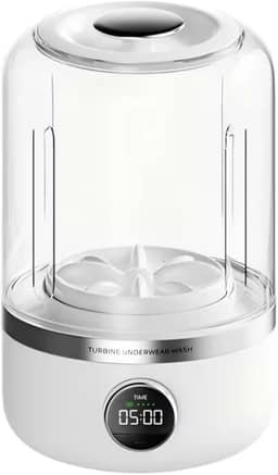 Mini Máquina de Lavar Roupas Portátil 1200ml USB – Recarregável, Compacta e Silenciosa para Meias, Roupas Íntimas, Calcinhas e Viagem