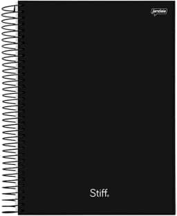 Caderno Universitário 10 Matérias Stiff Slim Preto Jandaia 1046429