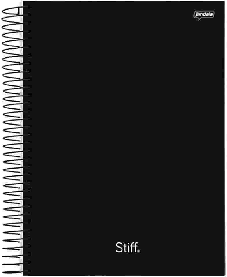 Caderno Universitário 10 Matérias Stiff Slim Preto Jandaia 1046429