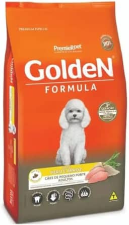 Ração Fórmula Golden para Cães Adultos de Porte Pequeno Sabor Peru e Arroz 1kg