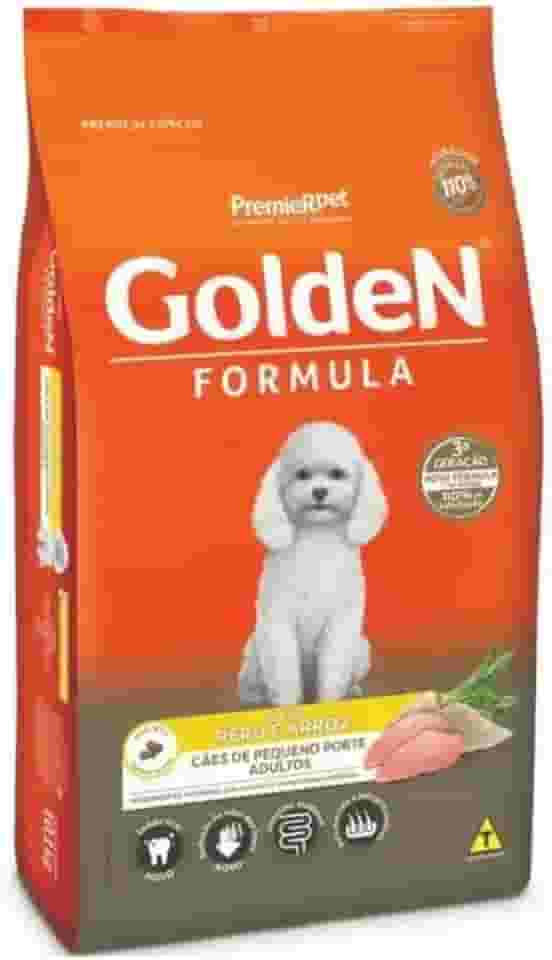 Ração Fórmula Golden para Cães Adultos de Porte Pequeno Sabor Peru e Arroz 1kg
