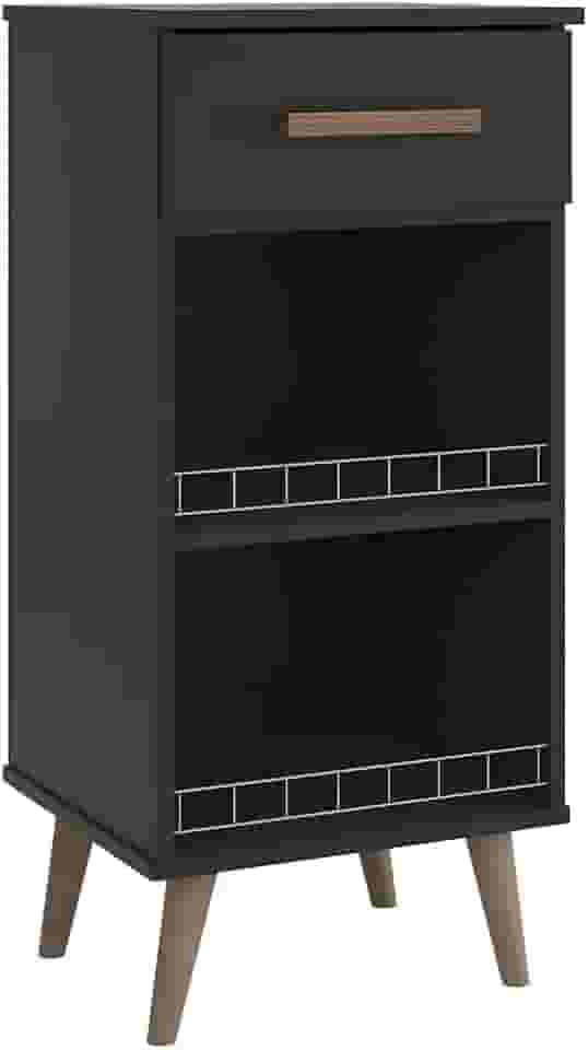 Balcão Fruteira Suporte para Galão Agua Bebedouro Armário Fenix Pé Palito (Preto)