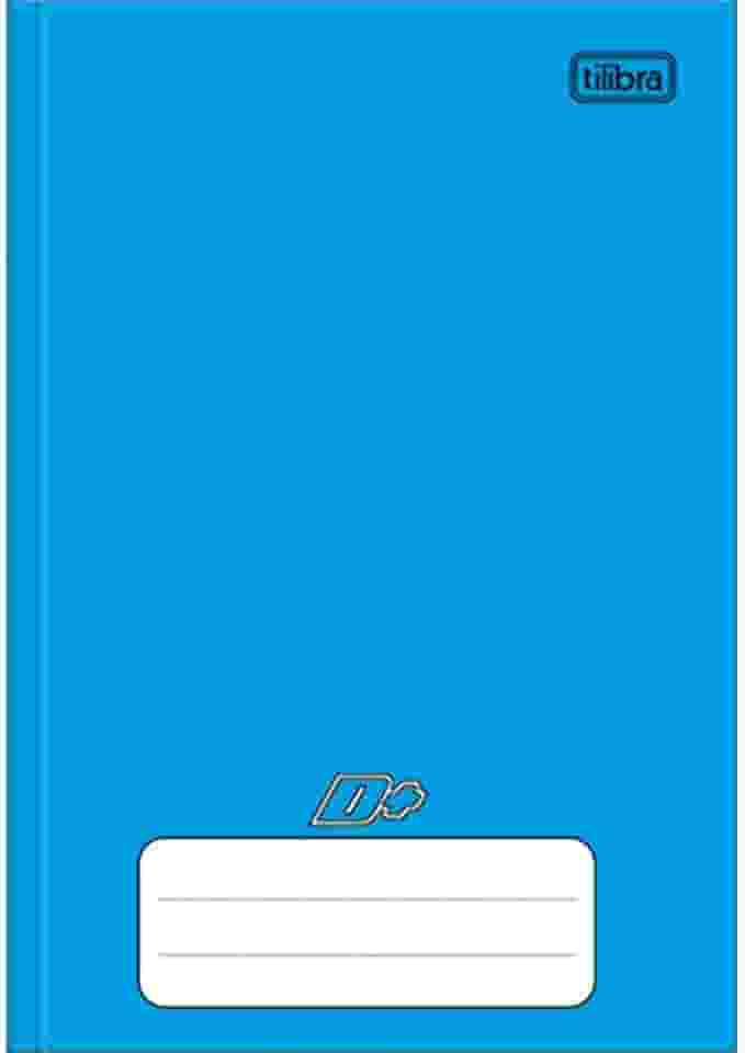 Tilibra D+ - Caderno Brochura Capa Dura, 1/4 Pequeno, 14x20cm, 48 Folhas, Azul