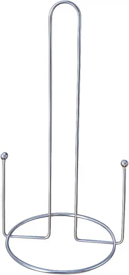 Suporte para Rolo de Papel Toalha Plástico Filme Papel Alumíniio Aço Inoxidável Cromado Premium Base Estável e Design Moderno para Cozinha ou Branheiro