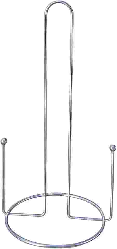 Suporte para Rolo de Papel Toalha Plástico Filme Papel Alumíniio Aço Inoxidável Cromado Premium Base Estável e Design Moderno para Cozinha ou Branheiro