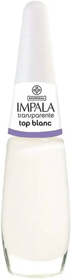 Esmalte Top Blanc, Impala Cosmeticos, Transparente/Branco