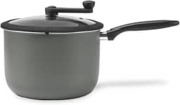 Brinox - Pipoqueira Ceramic Life Pic Poc Ø22 5,5L Tampa com Vidro Temperado - Cinza/Camurça