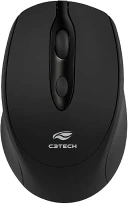 C3Tech mouse Bluetooth 5.0 e sem fio 2.4GHz M-BT30BK, Preto, Bateria recarregavel, 1600 DPI Ambidestro Plug and Play compativel com Windows, MACos, Linux, Chrome