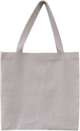 12 Sacolas Ecológicas - Algodão Cru (Ecobag) 28x28cm Alça Translaçado 50cm (largura X Altura)