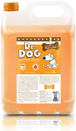 Shampoo Branqueador Clareador Pet 5 Litros Anti Alérgico, não arde os olhos, ideal p/mancha lágrima ácida shih tzu, lhasa, alto rendimento, hipoalergênico, pet shop profissional