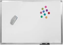 Quadro Branco Aço Magnético Moldura Alumínio A STALO, 40x30