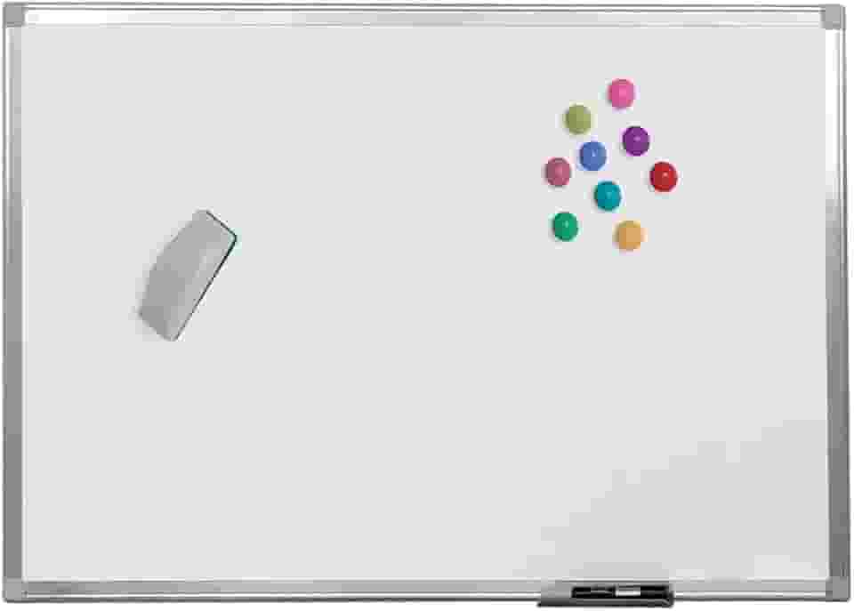 Quadro Branco Aço Magnético Moldura Alumínio A STALO, 40x30