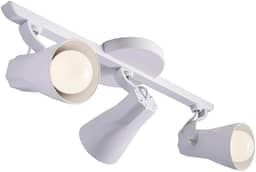 Luminária de Teto Spot Sobrepor Trilho Direcionável Octa 3 Lâmpadas Quarto sala Cozinha Praia Litoral E27 Bivolt (Branco)