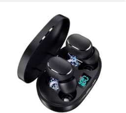 Fones de Ouvido Sem Fio Bluetooth, Wireless, Preto, com Visor LED de Bateria, Compatível Android, Com Cancelamento de Ruído Para Trabalho, Academia, Corrida, Musicas, Jogos, Linha Premium