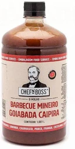 Molho Barbecue Mineiro Com Goiabada Caipira 1l - Chefn'boss