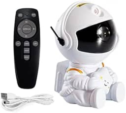 Projetor Astronauta Transforme Seu Ambiente em uma Galáxia Estrelada! Controle Remoto Alimentação USB