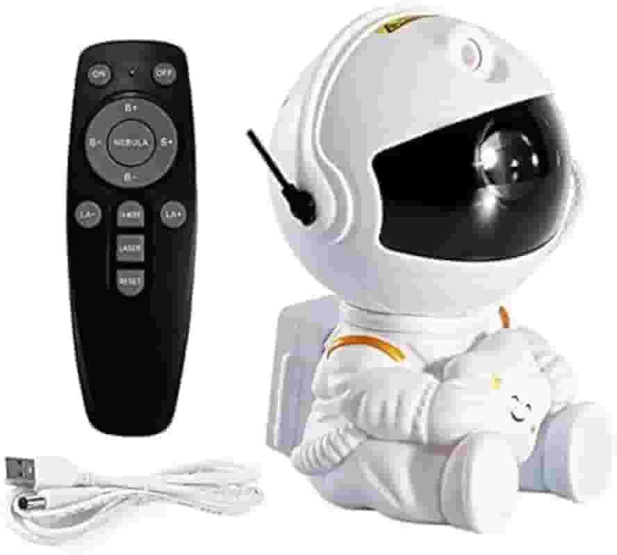 Projetor Astronauta Transforme Seu Ambiente em uma Galáxia Estrelada! Controle Remoto Alimentação USB