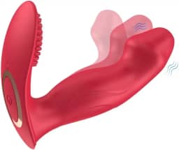 Vibrador Feminino Controle Remoto Sem Fio Brinquedos Sexuais 9 Velocidades Sexuais Erótico Zatla (Vermelho)