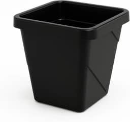 Vaso Preto Quadrado 4,5L Para Plantas e Vasos Decorativos