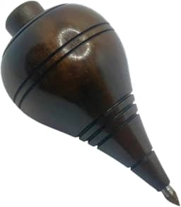 Pião de Madeira Resistente com Fieira Profissional Antigo (Slim-Escuro)