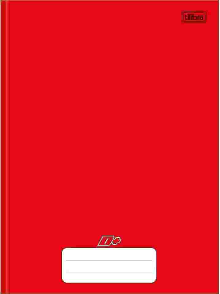Tilibra - Caderno Brochura Capa Dura Universitário, D+, 48 Folhas, Vermelho