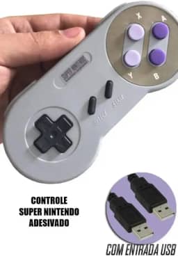 Controle Usb para PC ou Games Retrô Modelo Super Nintendo
