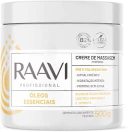 Raavi Creme De Massagem Óleos Essenciais 500G