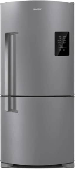 Geladeira Brastemp Frost Free Inverse 588 litros cor Inox com Smart Bar BRE85AK 220V