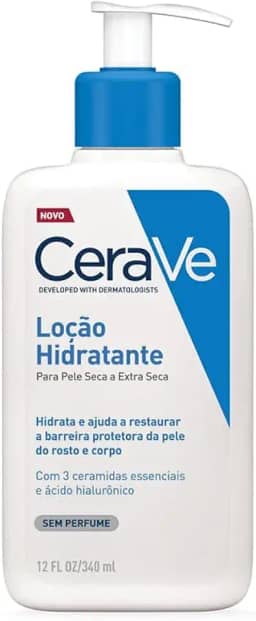 CeraVe, Loção Hidratante Corporal, com textura Fluida e Ácido Hialurônico