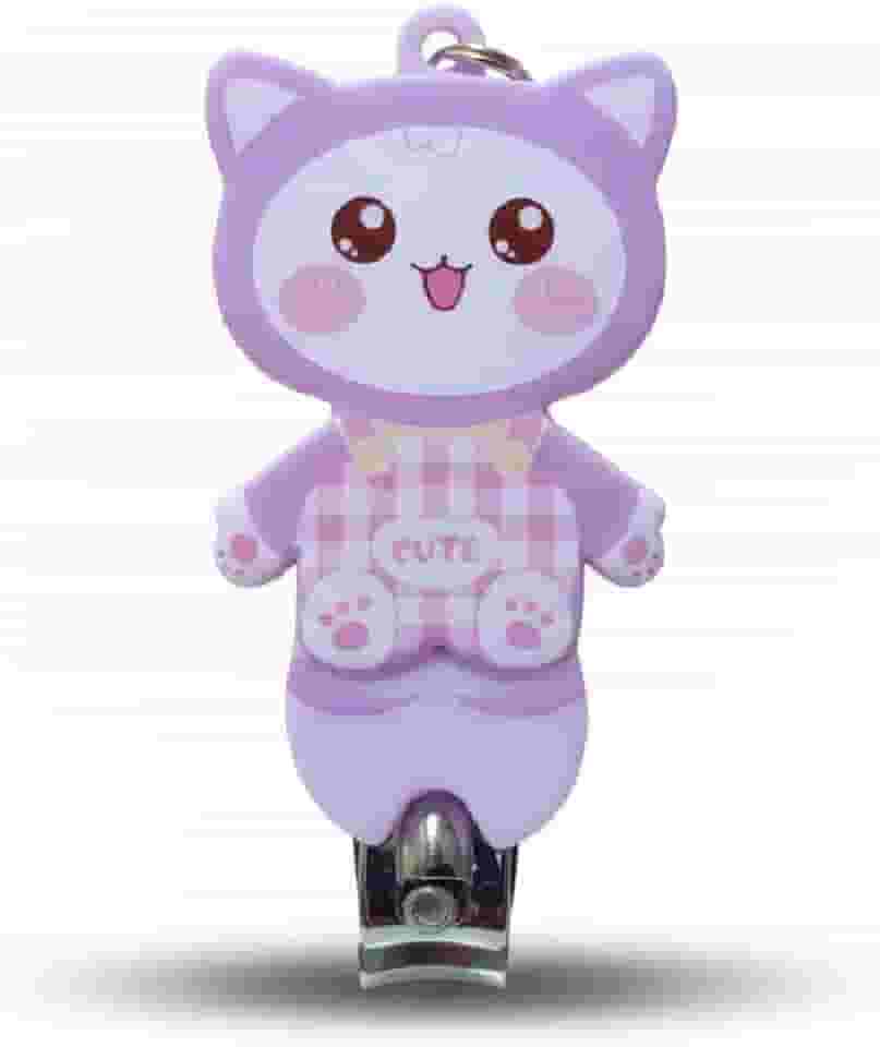 Cortador de Unha Infantil 6cm Bebês Crianças Gatinho Lilás Premium