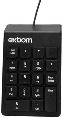 Teclado Numérico USB 18 Teclas Exbom BK-N30 Preto (preto)