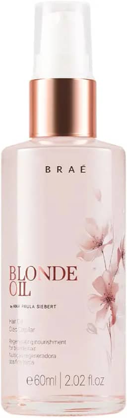 Óleo Capilar BRAÉ Blonde Oil 60ml - Brilho Intenso e Maciez, Controle de Frizz e Pontas Duplas, Fragrância Sofisticada
