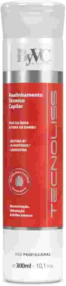 Escova Progressiva Orgânica Sem Formol Tecnoliss 300ml – Alinhamento Térmico Profissional, Redução de Volume, Controle de Frizz, Brilho Espelhado, Com Biotina, Queratina, D-Pantenol e Broto de Bambu