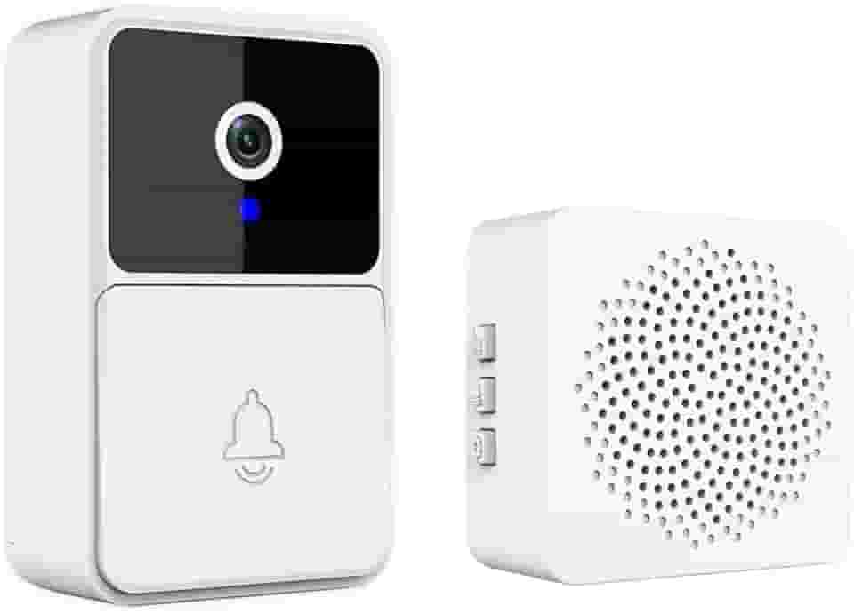 Campainha Inteligente com Câmera Wi-Fi 2.4G, Interfone com Áudio Bidirecional, Visão Noturna, Monitoramento em Tempo Real via App