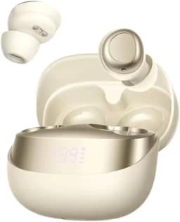 Fone de Ouvido para Dormir – Ultraleve, Confortável, Som Imersivo, Bateria Longa Duração (Marfim Dourado)