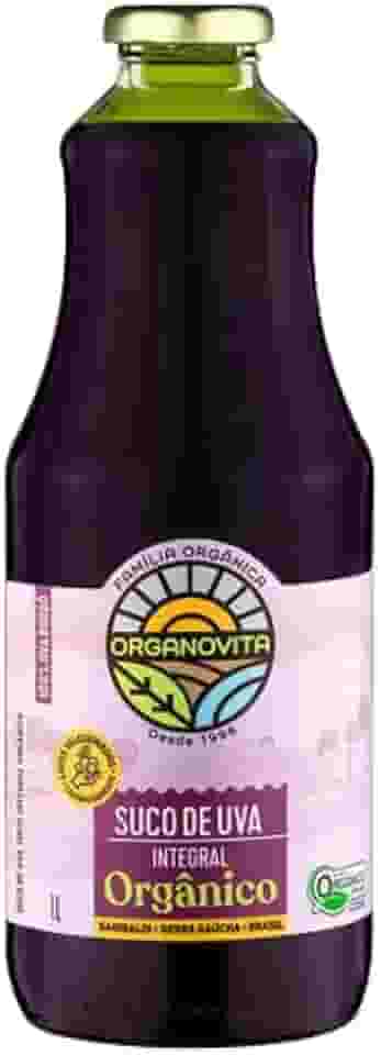 Kit 2X: Suco de Uva Bordô Integral Orgânico Organovita 1L