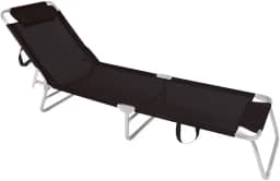 Mor - Cadeira Espreguiçadeira em Alumínio Preta