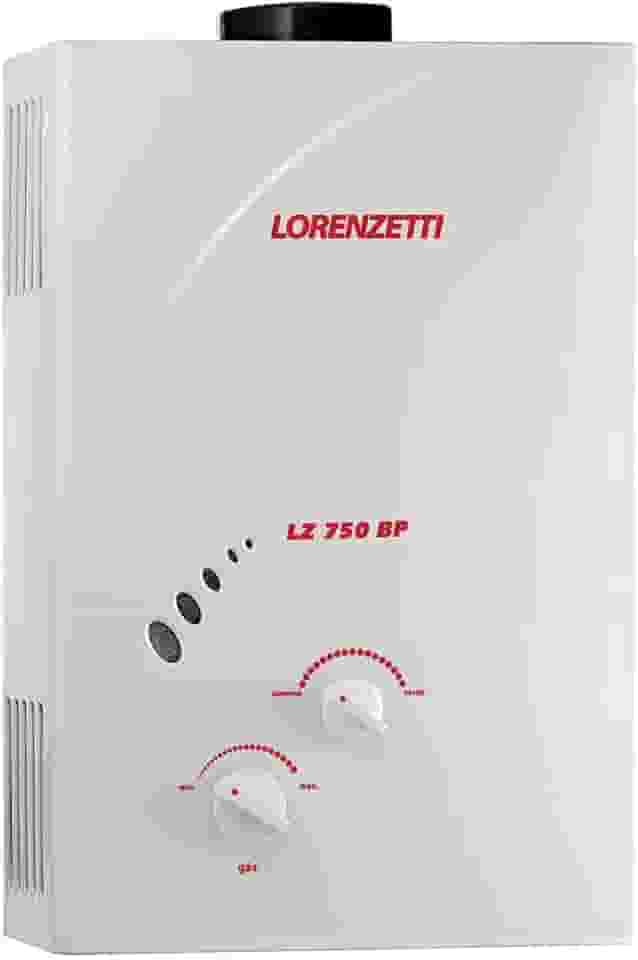 Aquecedor de Água a Gás Lz 750BP GLP 7, 0 L/Min, Exaustão Natural, Lorenzetti, 7412087