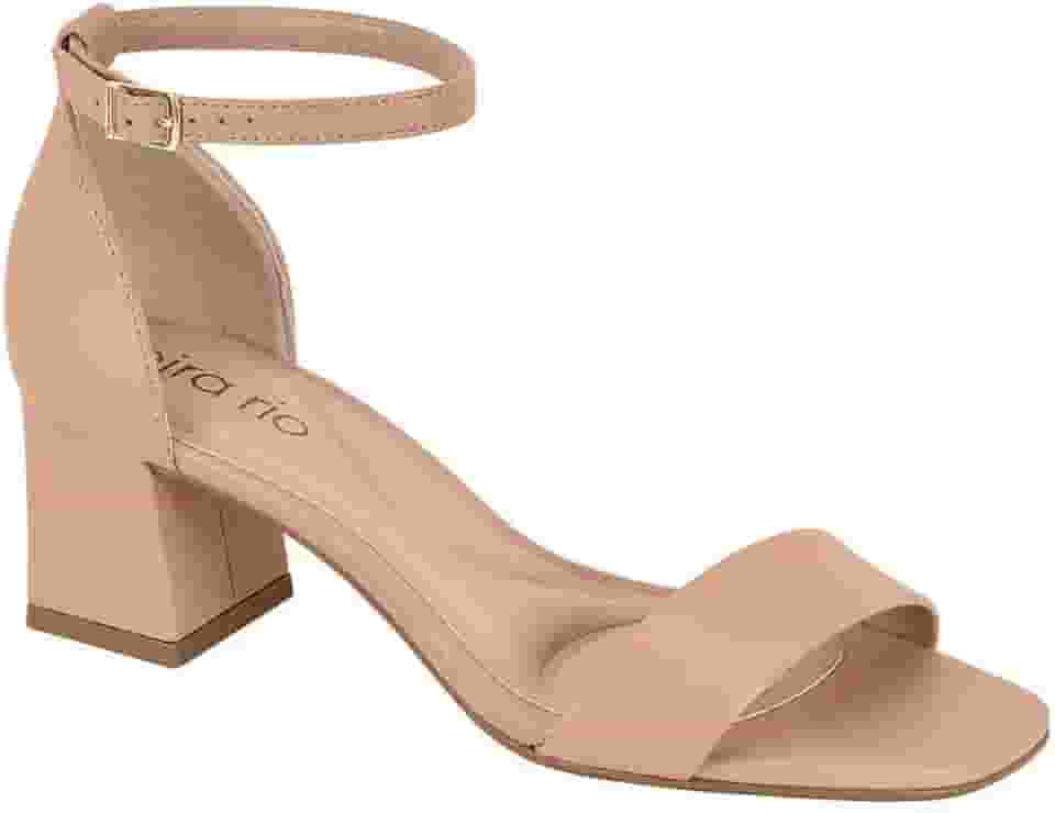 Sandália Feminina Gisele Calcanhar Fechado (Nude, BR, Adulto, Numérico, 37)