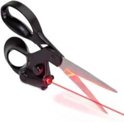 Tesoura de Tecido com Guia Laser, Corte Preciso, Preta, 8,5' Mira Laser