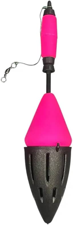 Boias Cevadeiras de Pesca 65g – Chumbo Integrado e Design Balístico – Ideal para Longos em Lagoa e Represa – Cores Amarela, Rosa e Vermelha