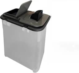 Container Porta Ração 15KG + Pá Dosadora Com 35 Litros(Transparente)