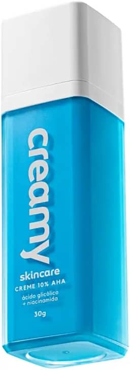 Creamy Skincare Ácido Glicólico 30g | Reduz Poros Dilatados, Melhora a Pele, Hidratação Profunda e Intensa, Controla o Brilho Excessivo | Todos os Tipos de Pele, Noturno
