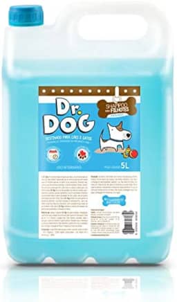 Shampoo Pet Neutro Cachorro Gato Filhotes Dr Dog 5L hipoalergênico peles sensíveis, Shampoo para cachorros não arde os olhos, anti alérgico, ph neutro, cheirinho bebê, alto rendimento